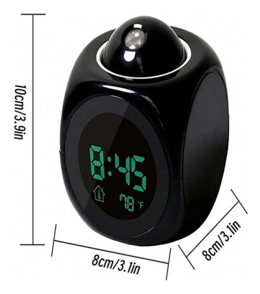 Reloj electrónico LCD multifuncional con proyección digital y despertador con pantalla