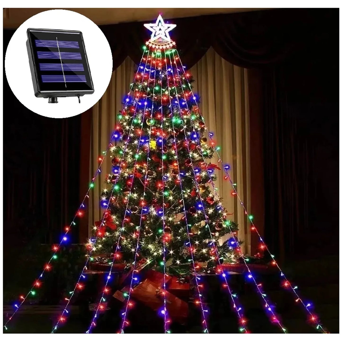🎄 Árbol de Navidad Guirnalda Solar Multicolor 🌟