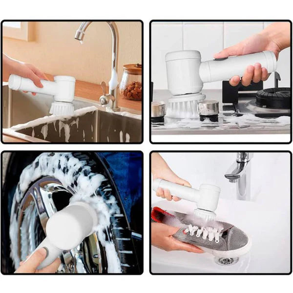 MultiClean- Cepillo De Limpieza Eléctrico 5 En 1