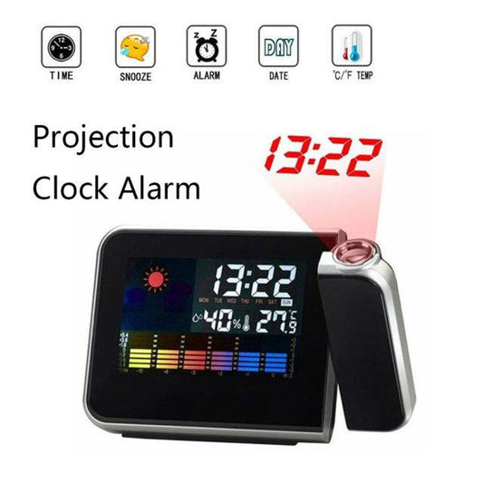 “RELOJ PROYECTOR LED  DESPERTADOR TEMPERATURA CALENDARIO”