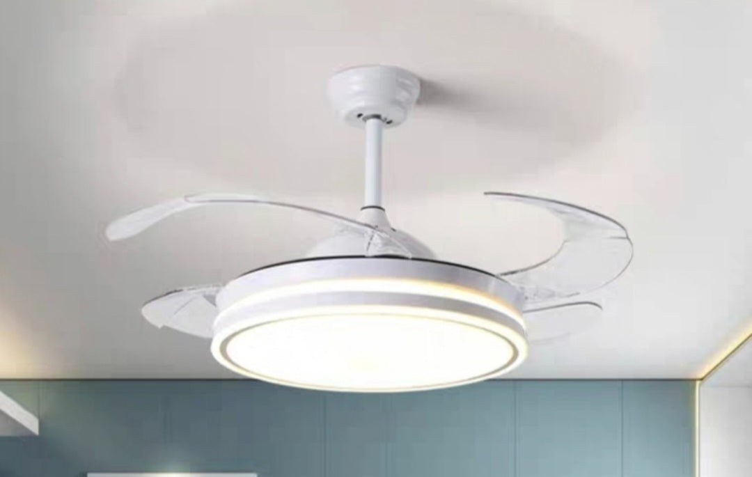 🌬️ Ventilador de Techo con Luz LED Retráctil