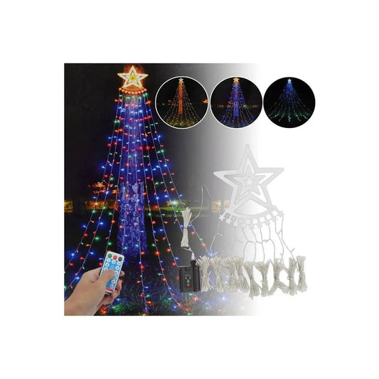 🎄 Árbol de Navidad Guirnalda Solar Multicolor 🌟