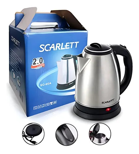 Hervidor Eléctrico de Acero Inoxidable 2 Litros