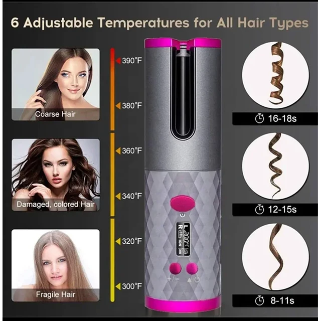 StyleOnAir™  Rizador Inalambrico Para Cabello