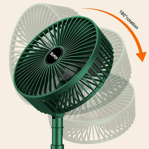 Ventilador Plegable Portátil con Soporte para Celular – 2 en 1